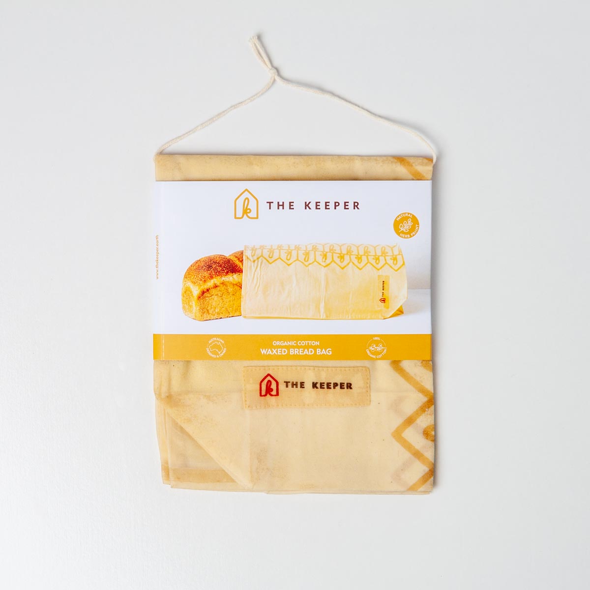 Waxed bread bag large - The Keeper