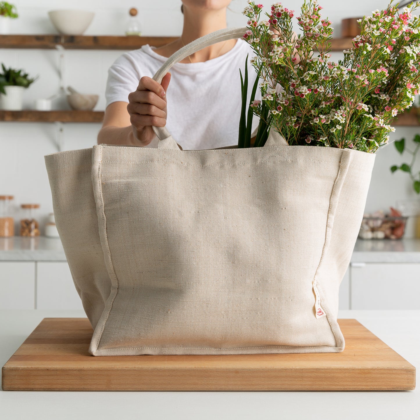 Jute/Organic Cotton Tote Bag - The Keeper