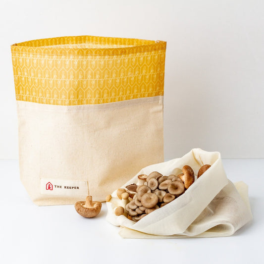 Waxed Mushroom bag set - The Keeper